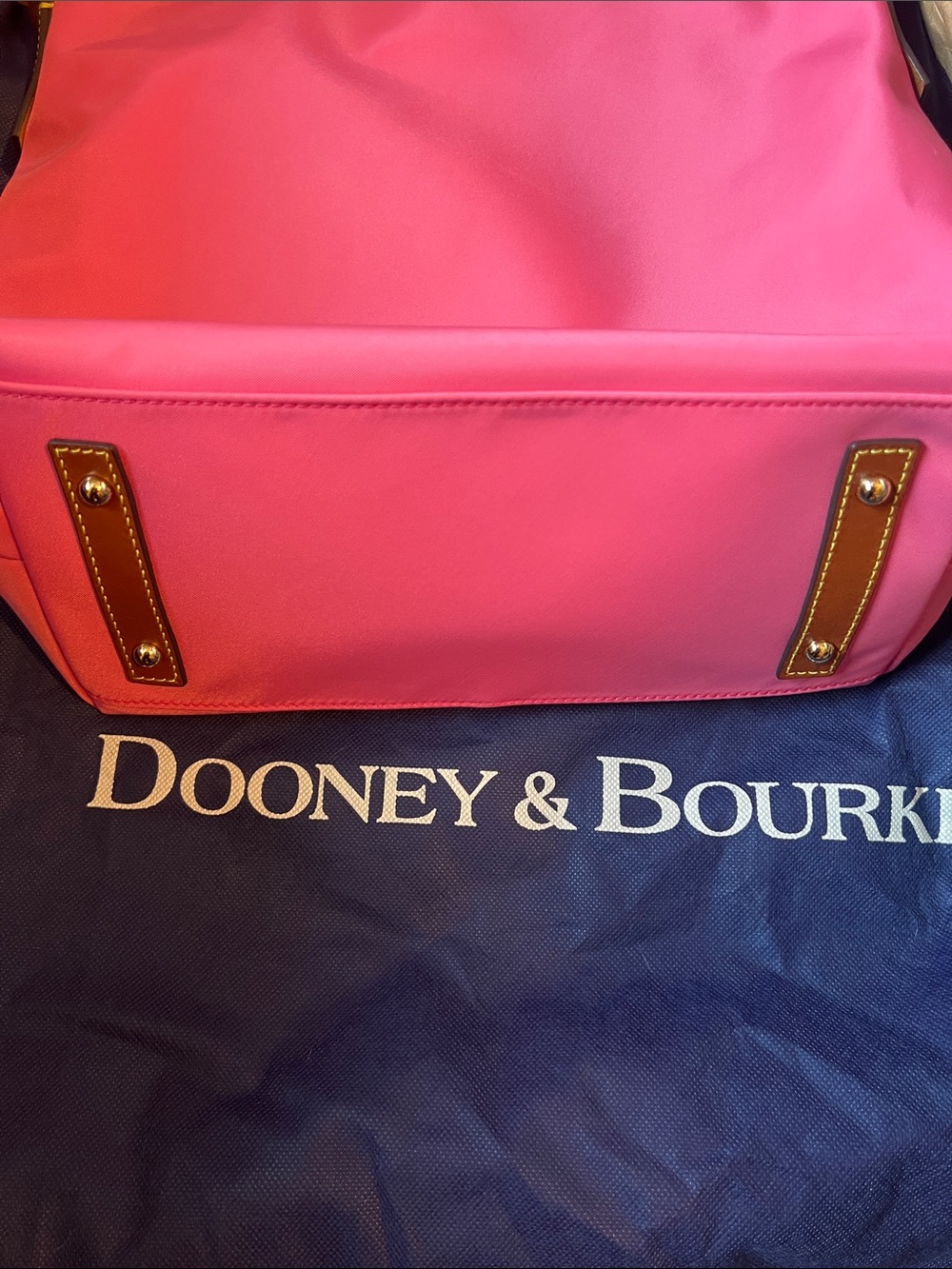 Dooney & Bourke Bright Pink Shoulder Tote leather trim - Picture 8 of 14